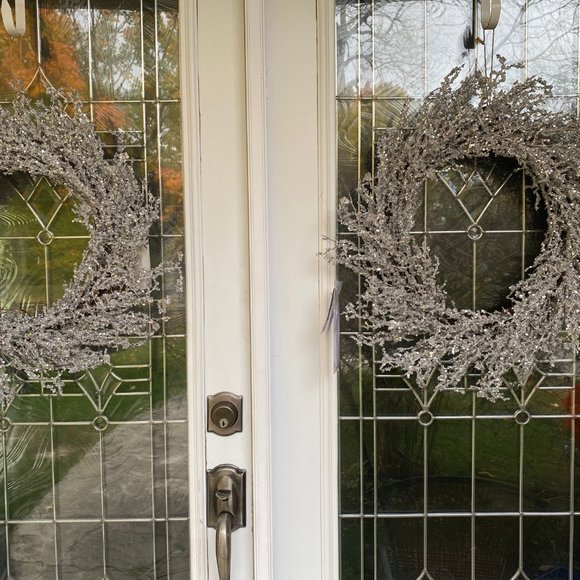 NWT GlucksteinHome 20" Crystal Wreath *Lights up* - Picture 5 of 8